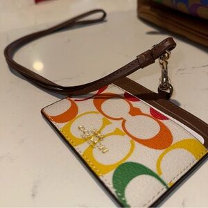 NWOT Coach pride lanyard  👜  🌈